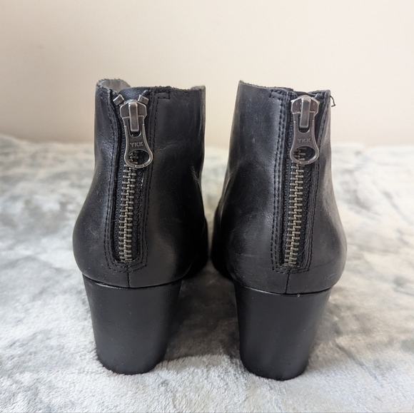 Korks by Kork-Ease Black Leather Western Block Heel Booties - Picture 7 of 15